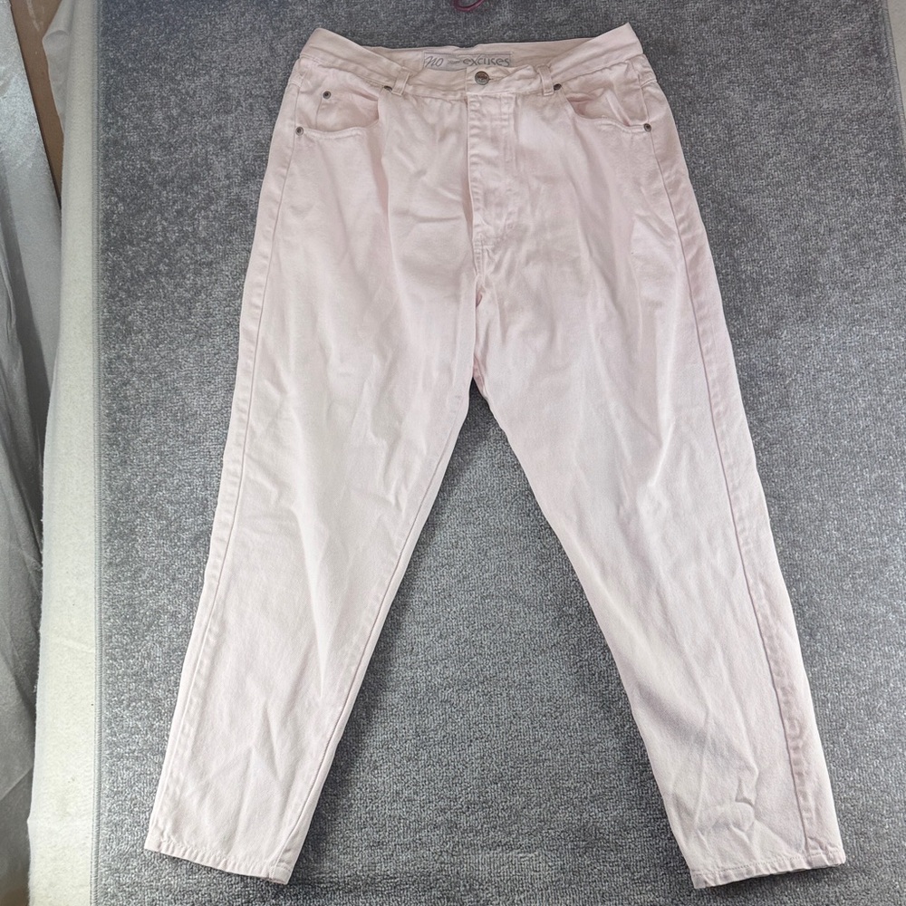 No Excuses Straight Leg Jeans Pink Womens 17 18 Ankle High Rise